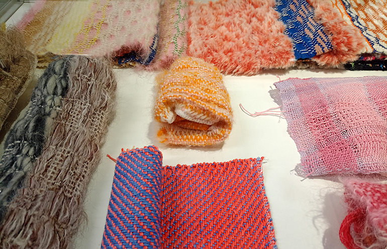 Woven works by students from the bachelor programme Textile