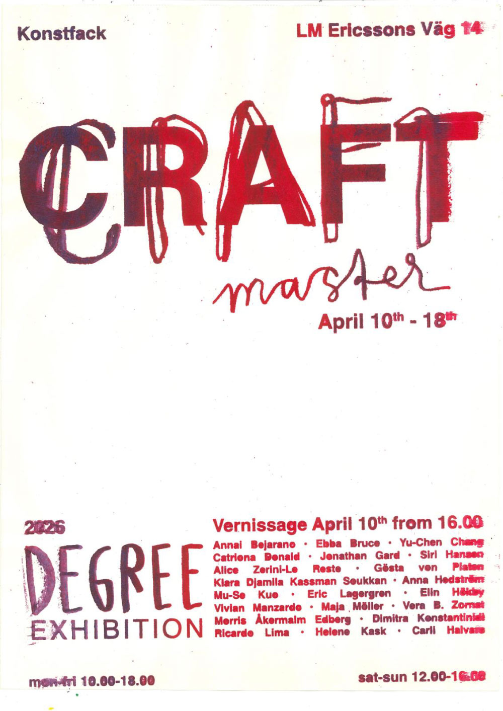 CRAFT Master Degree Exhibition
