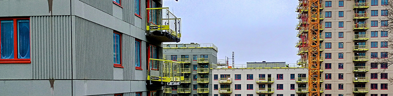 Houses under construction