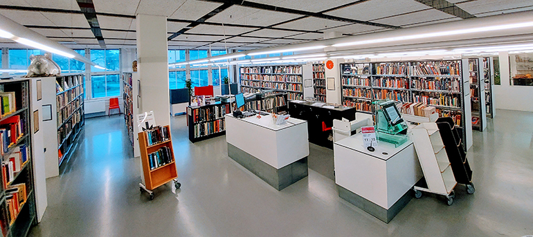 Interior of Konstfack's library in 2020