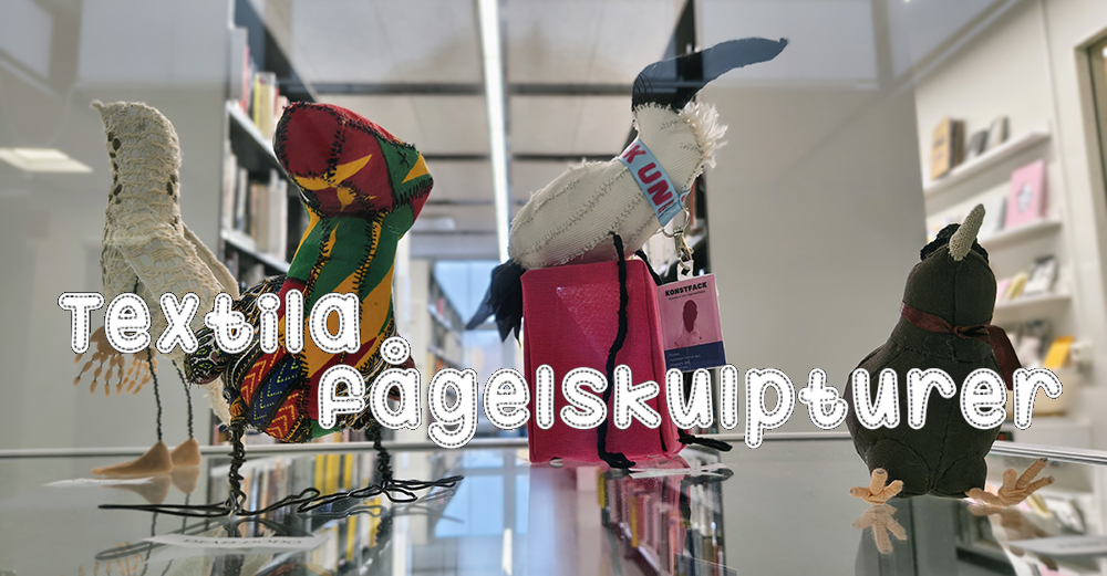Textila fågelskulpturer