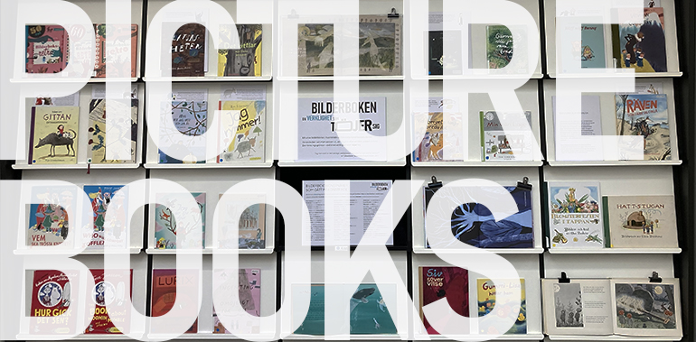 Children's picture books in the library at Konstfack university of arts, crafts and design