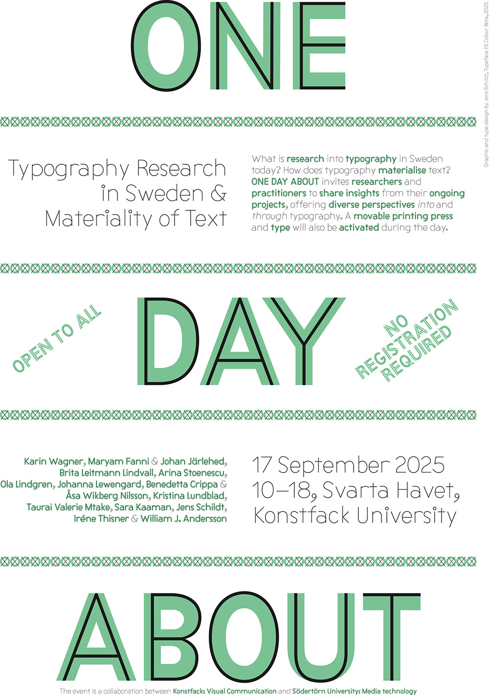 One Day About Typography Research and Materiality in Text