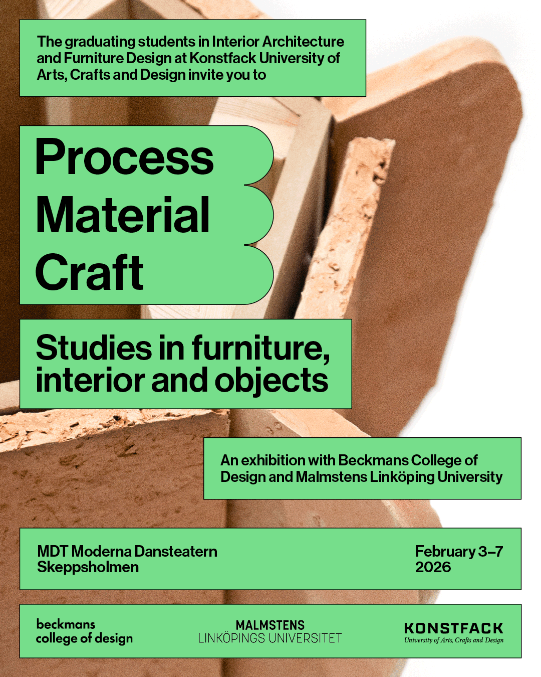 Process, Material, Craft – studies in furniture, interiors and objects